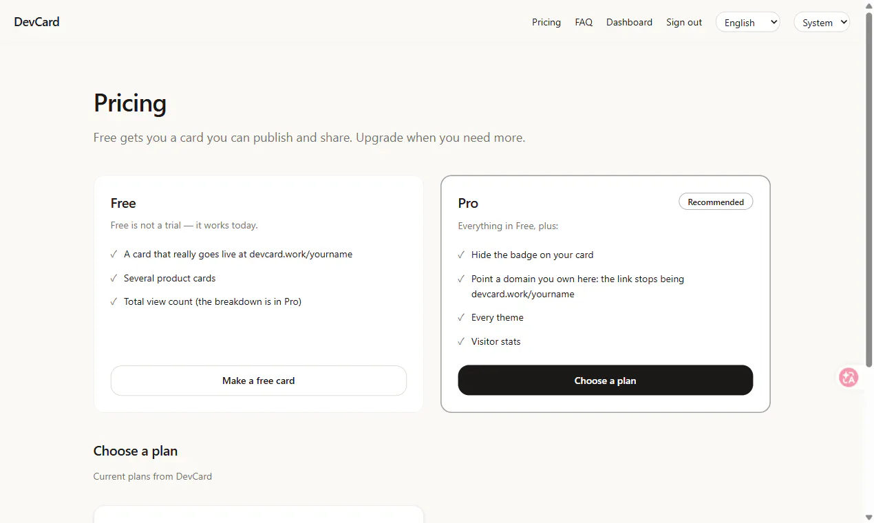DevCard gallery image
