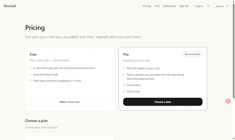 DevCard screenshot 4