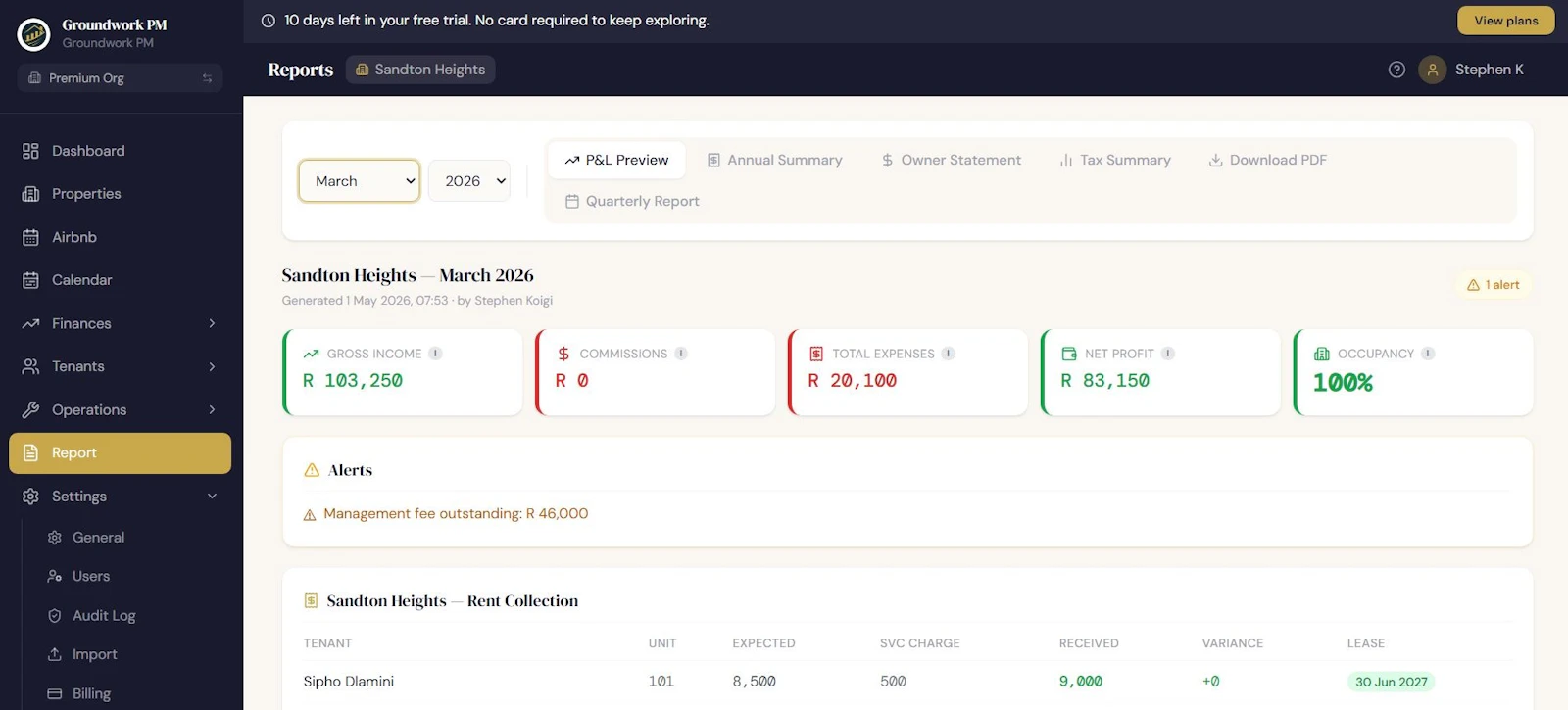 Groundwork PM screenshot 2