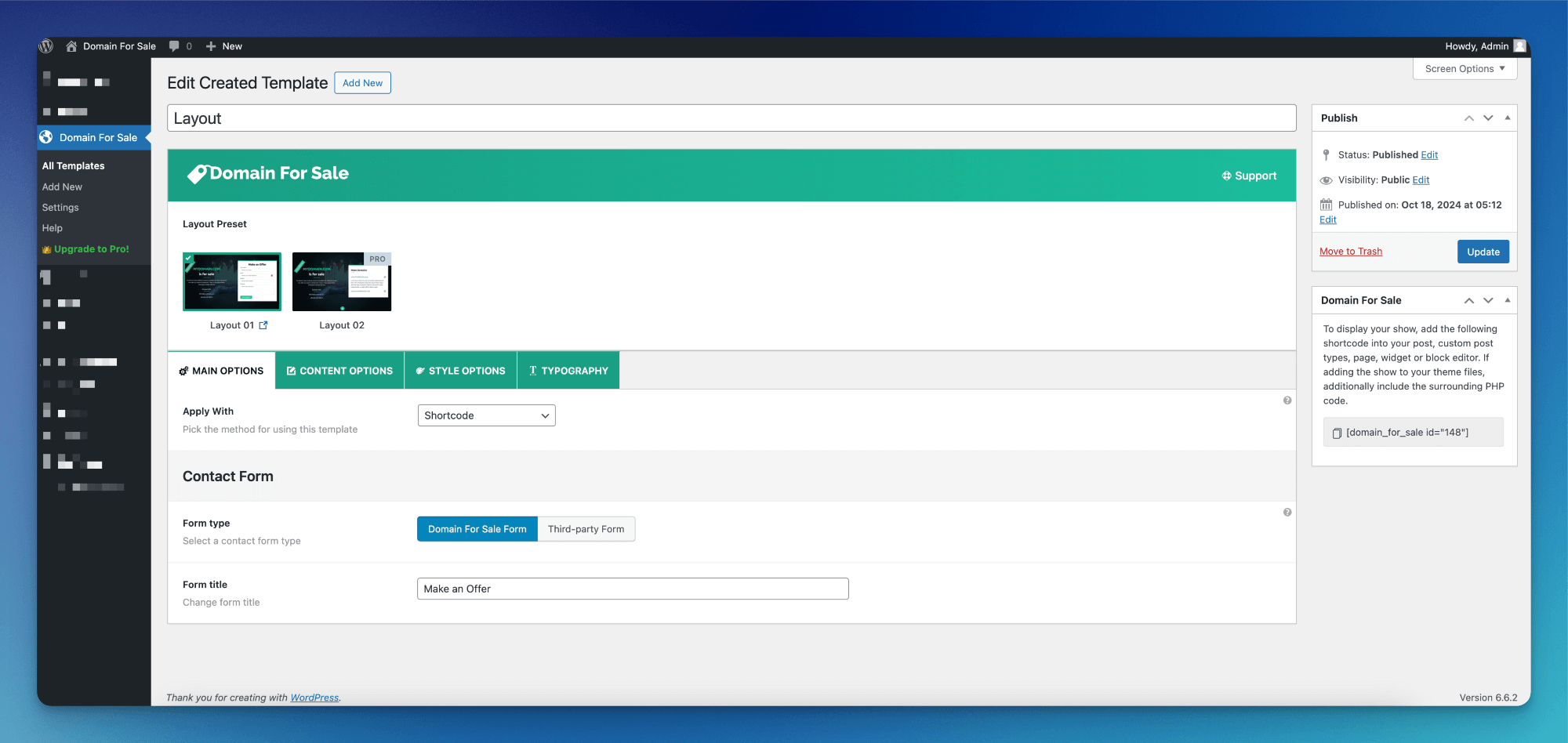 Domain For Sale - Screenshot 2 showing product features and functionality