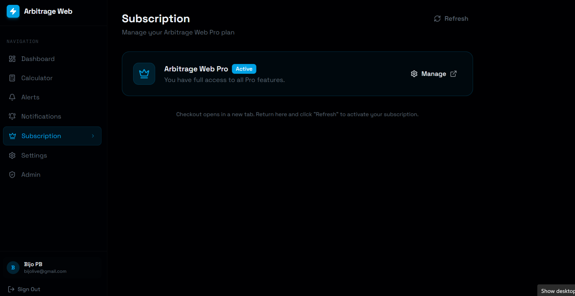 Arbitrage Web gallery image