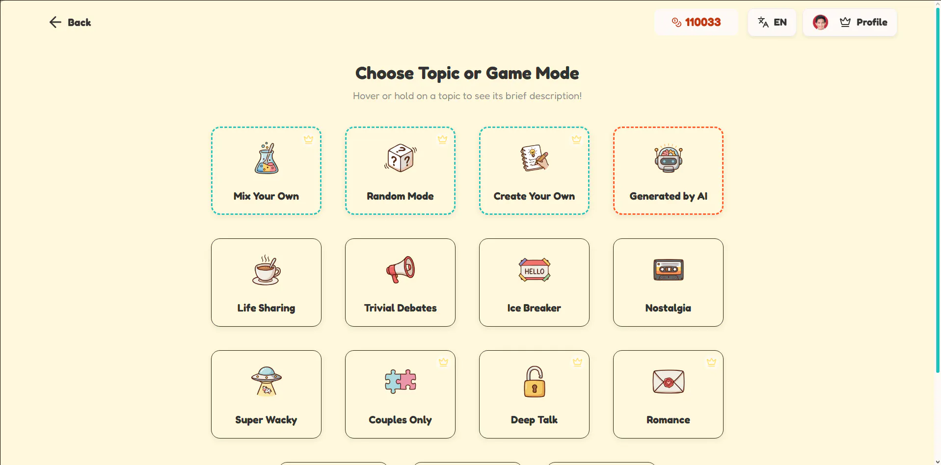 kenallebih — AI-powered deep-talk game gallery image