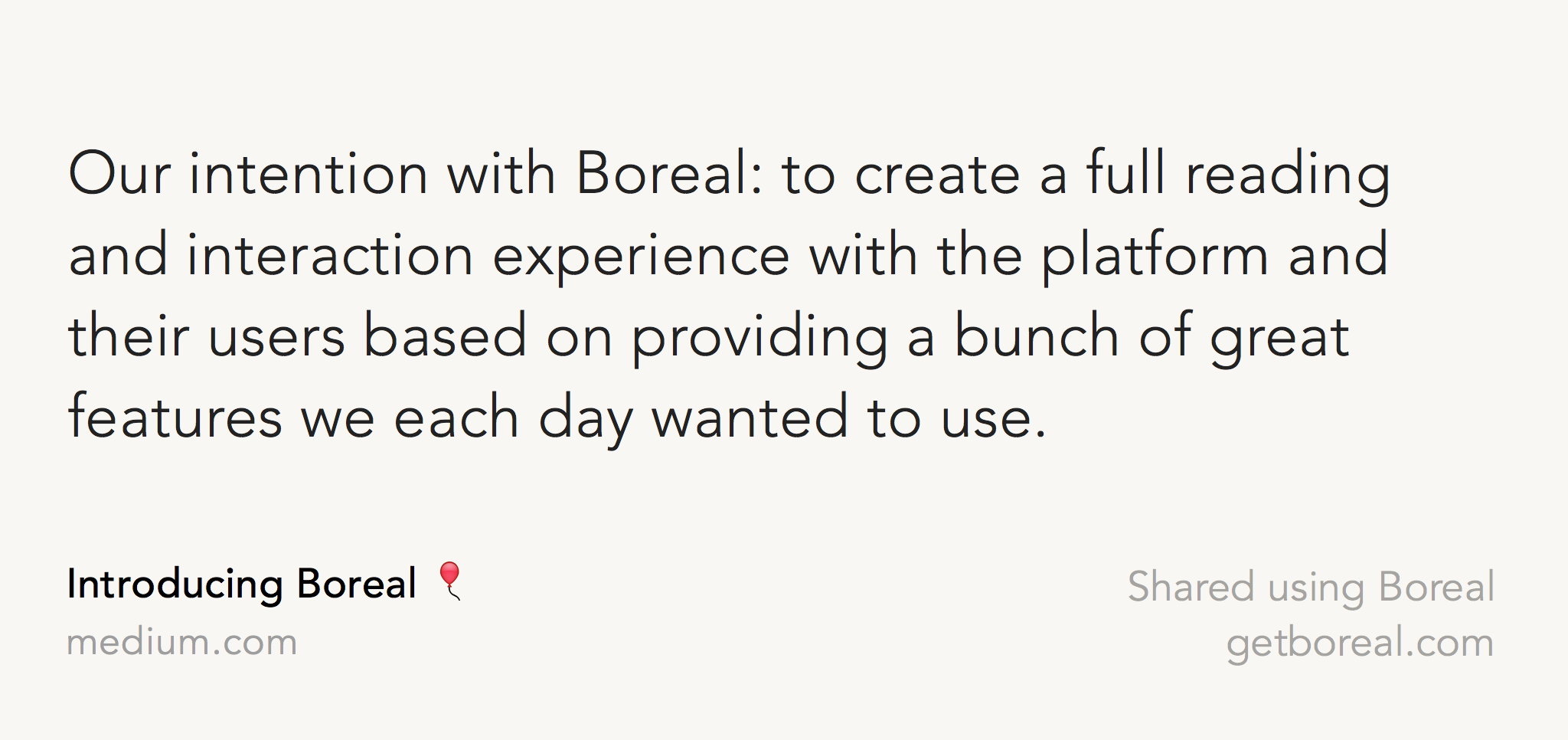 Boreal gallery image