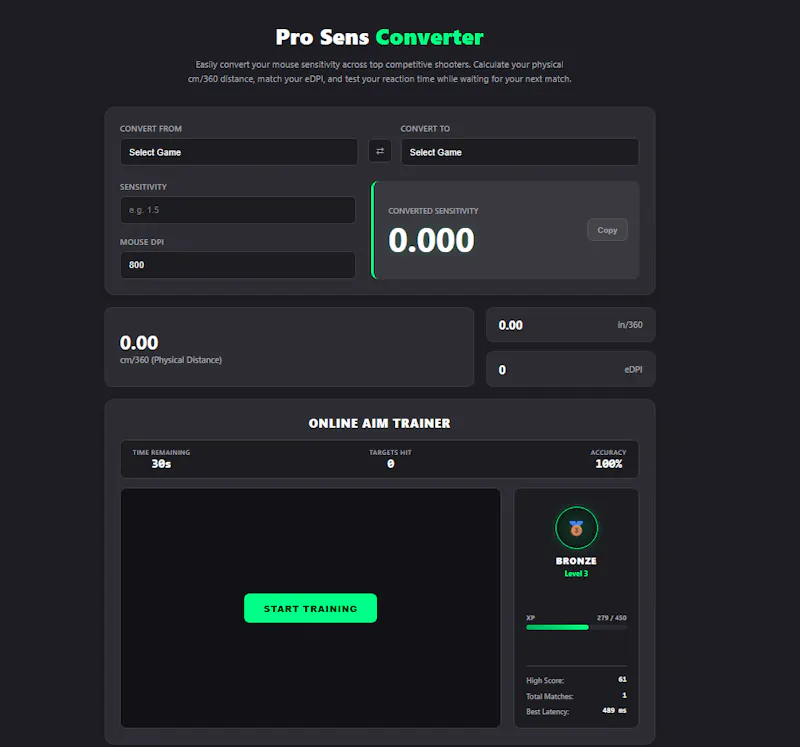 Pro Sens Converter screenshot 1