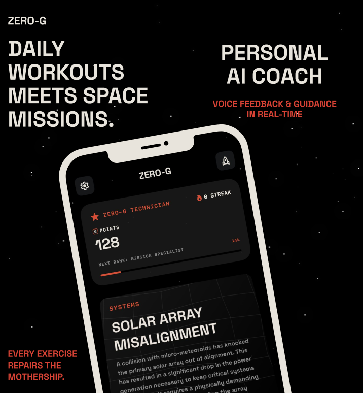 App zero-g - Gli allenamenti quotidiani si sono trasformati in missioni spaziali coinvolgenti media 3
