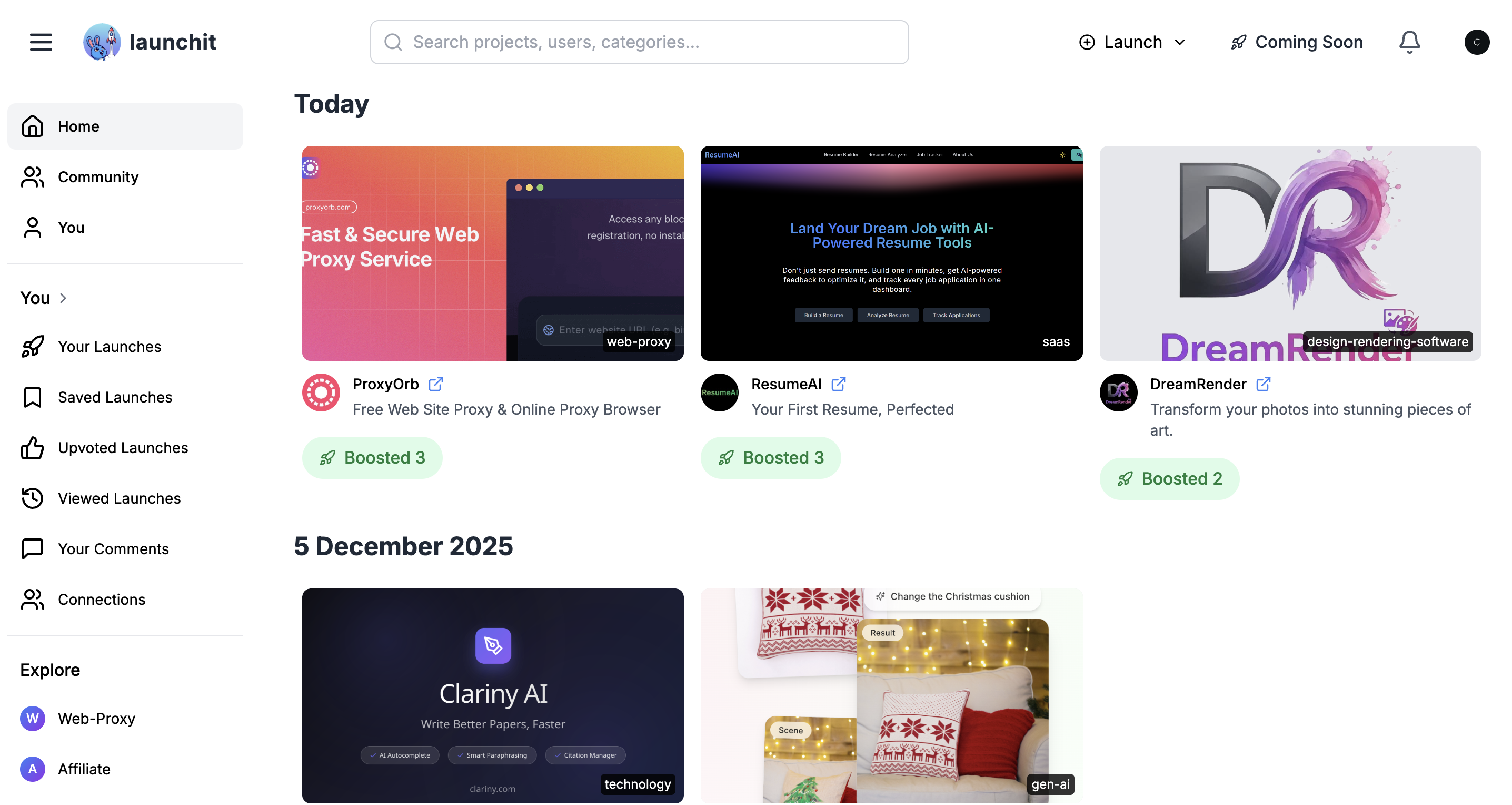 Launchit - Screenshot 2 showing product features and functionality