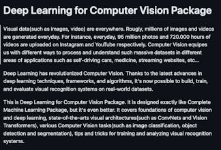 Deep Learning for Computer Vision Pack gallery image