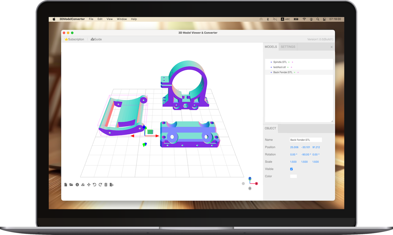 3Dモデルビューアーとコンバーターメディア4