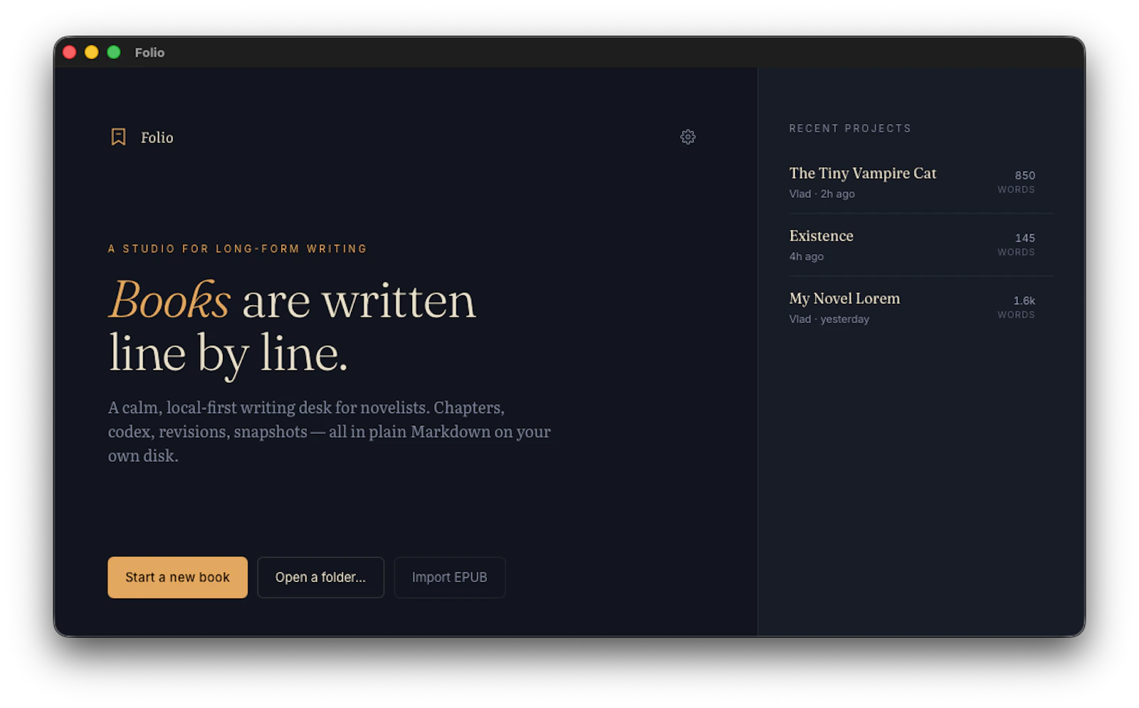 Folio Dark Muse screenshot 1