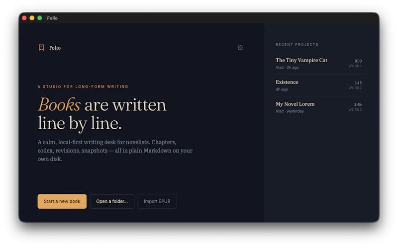 Folio Dark Muse screenshot 1