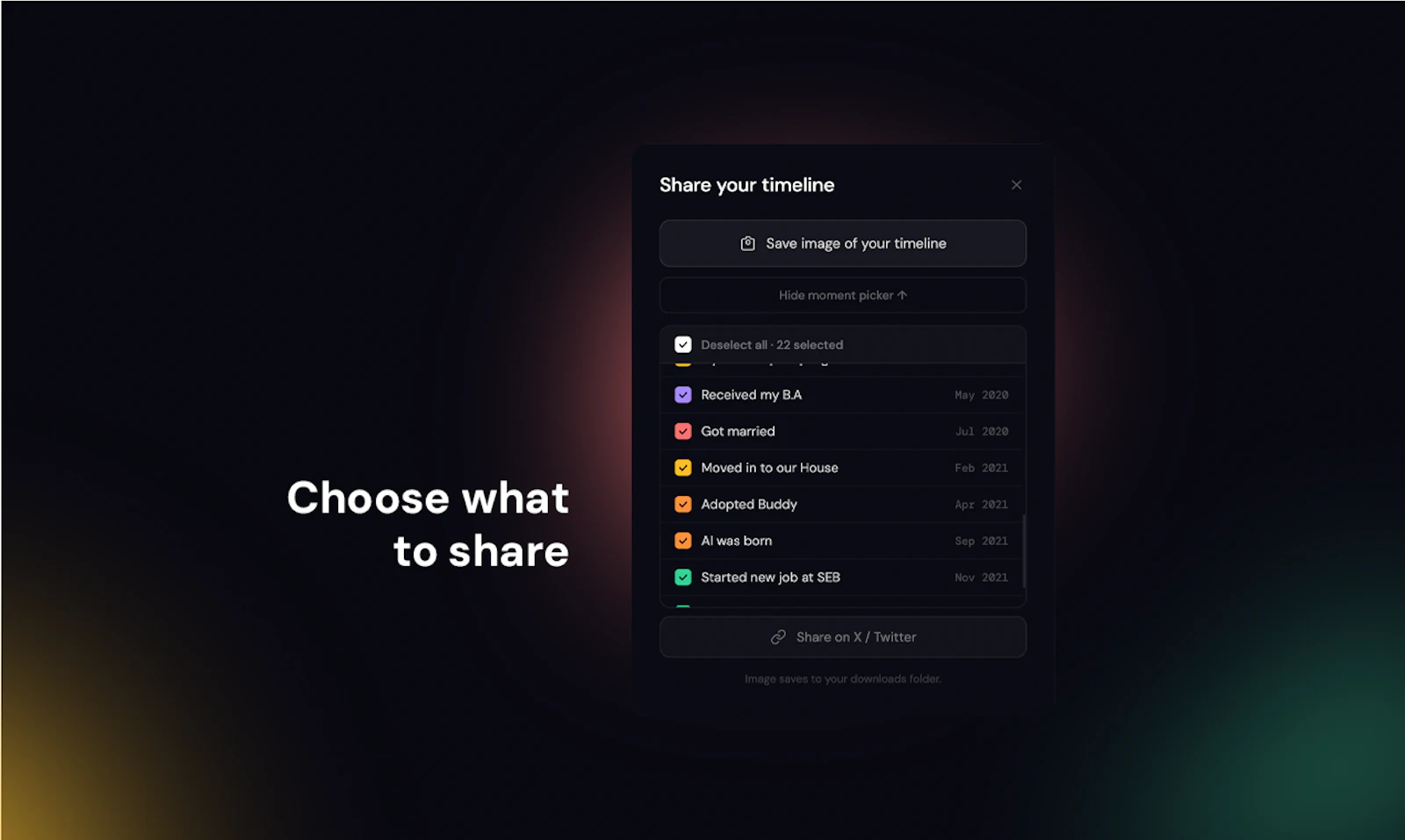 Lifeline — Your life on one timeline screenshot 5