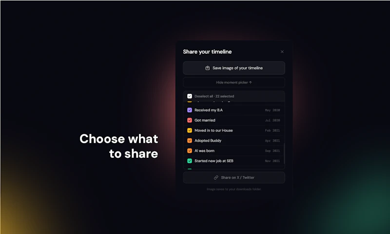 Lifeline — Your life on one timeline screenshot 5