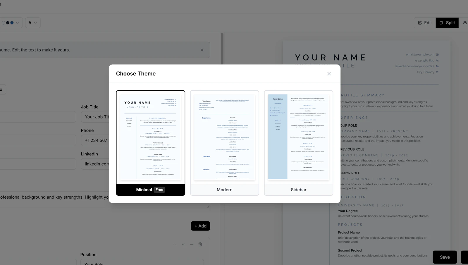 Resumori screenshot 4