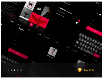 INFLU - Free UI kit gallery image