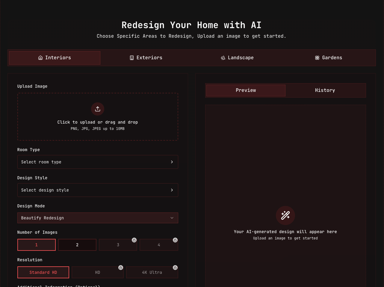 Home Design AI - Screenshot 2 showing product features and functionality
