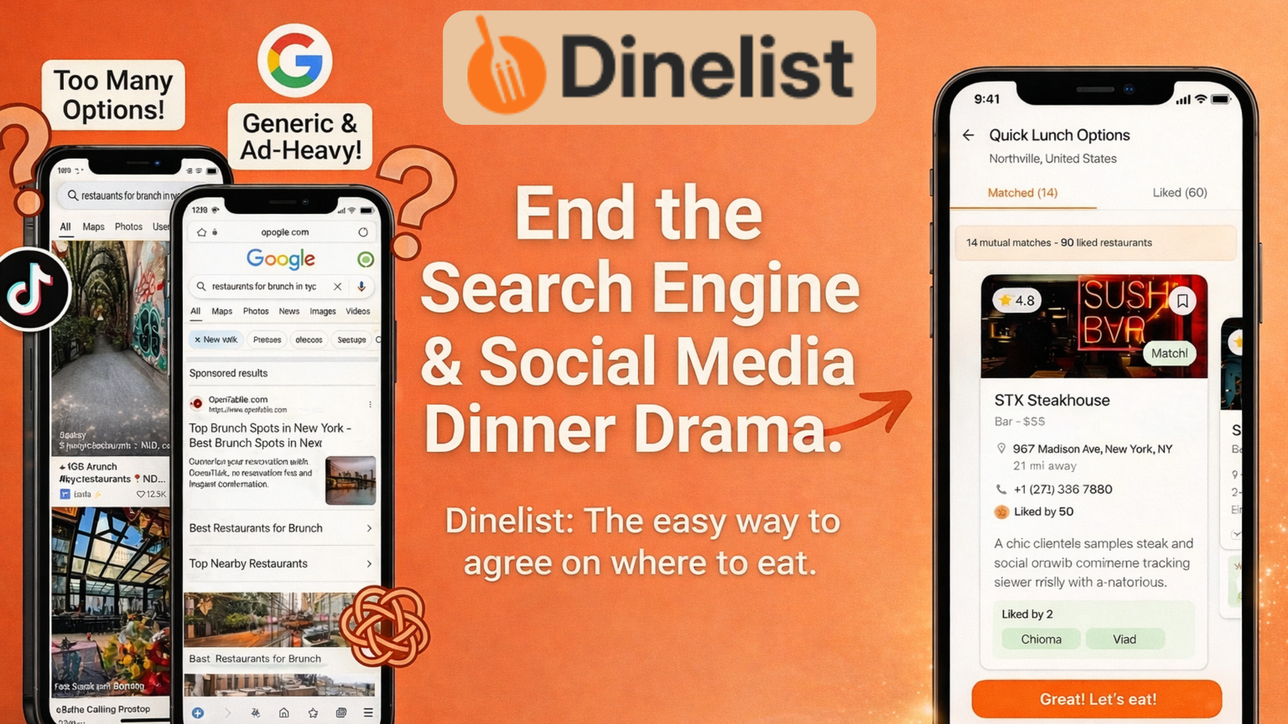 Dinelist - Screenshot 2 showing product features and functionality