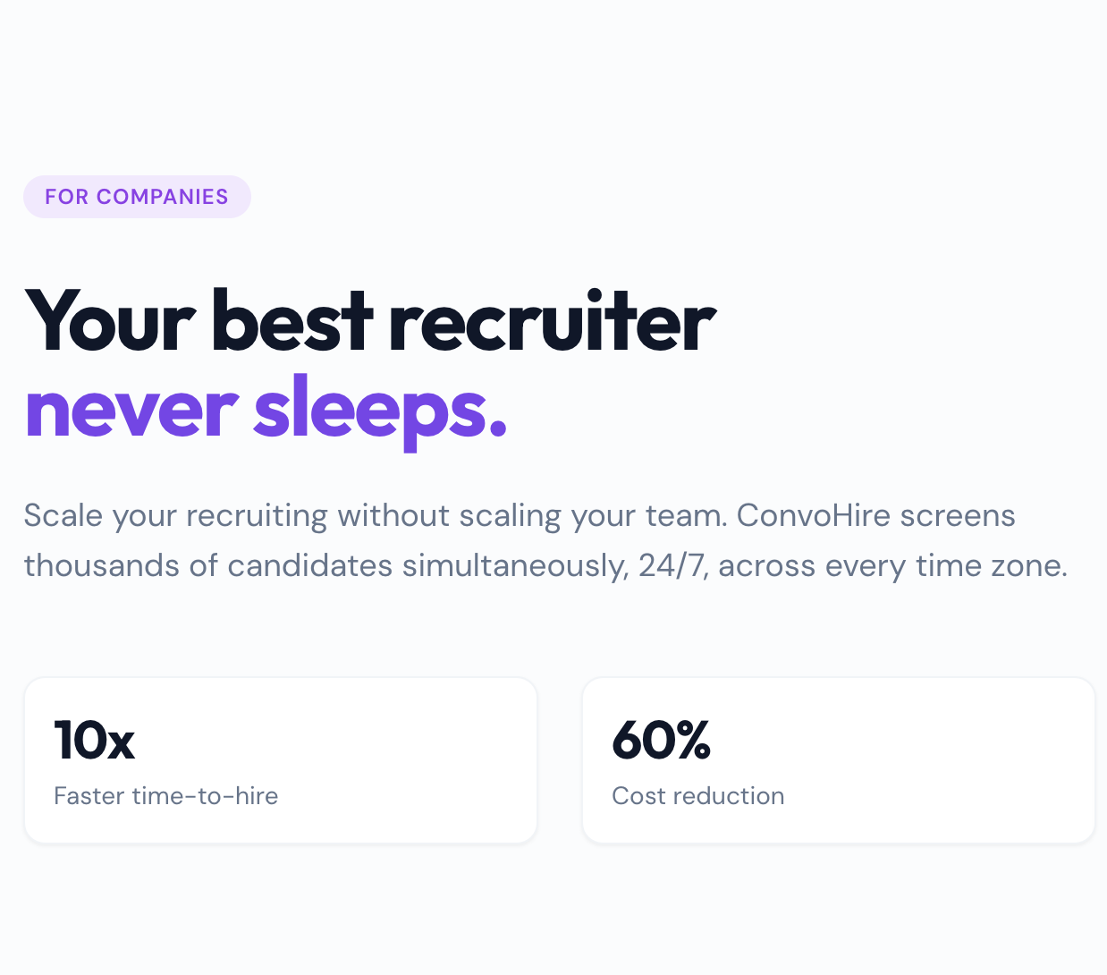 ConvoHire - Screenshot 3 showing product features and functionality
