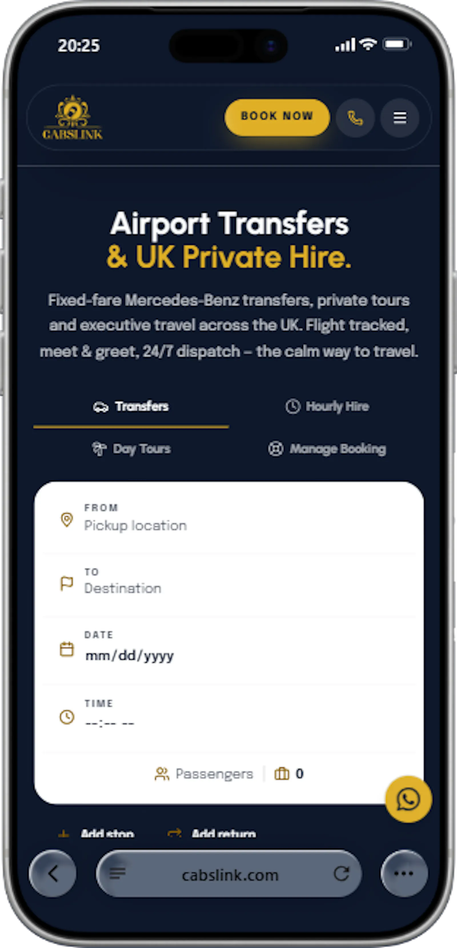 Cabslink screenshot 1