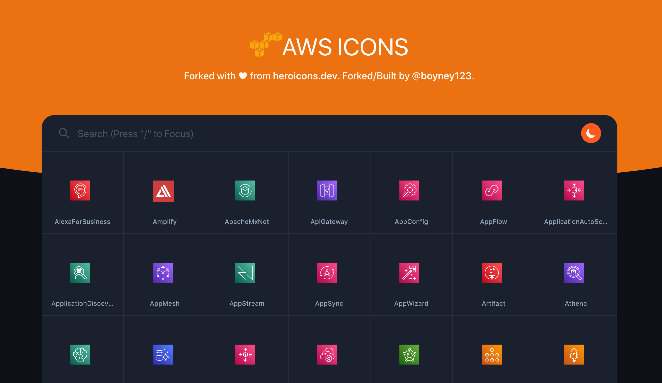 AWS Icons gallery image
