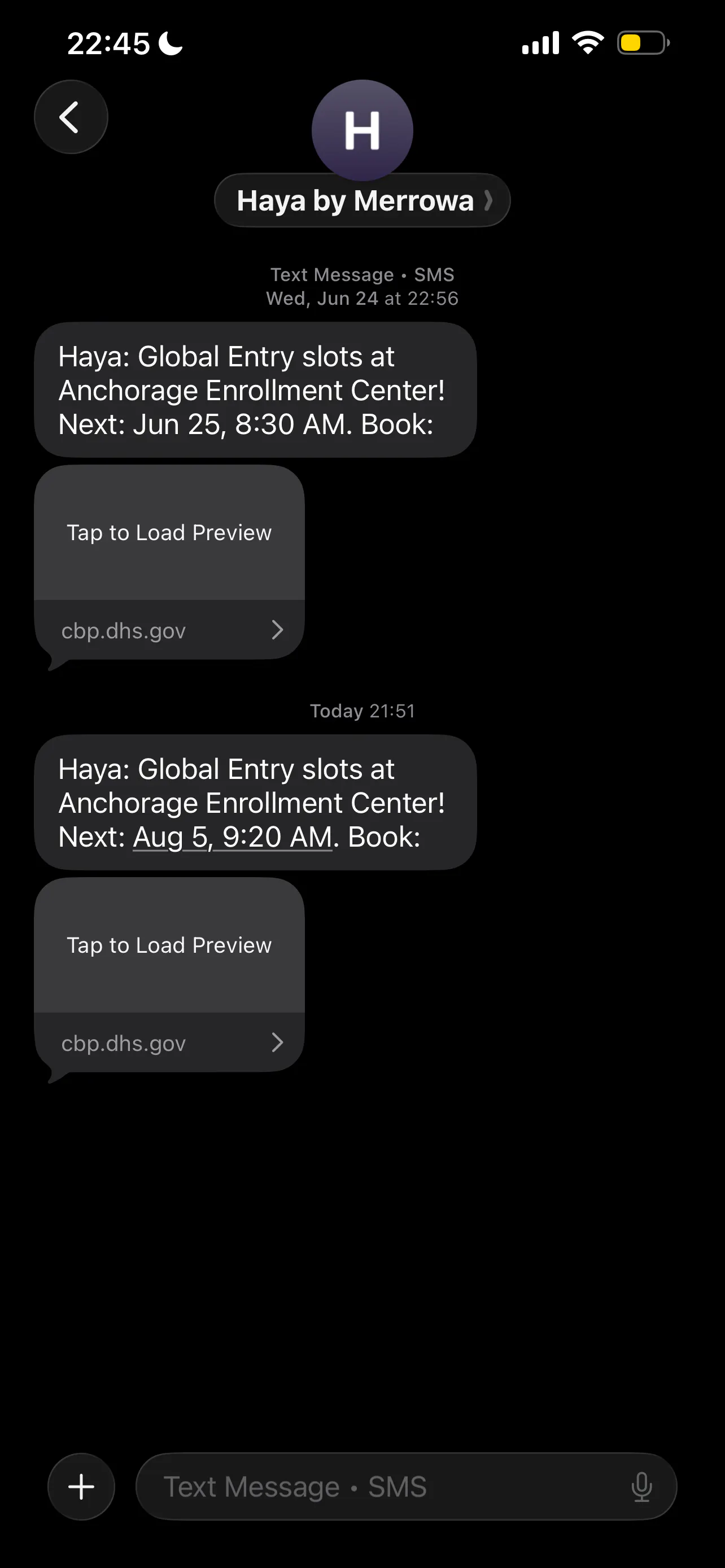 Haya — Global Entry appointment alerts gallery image