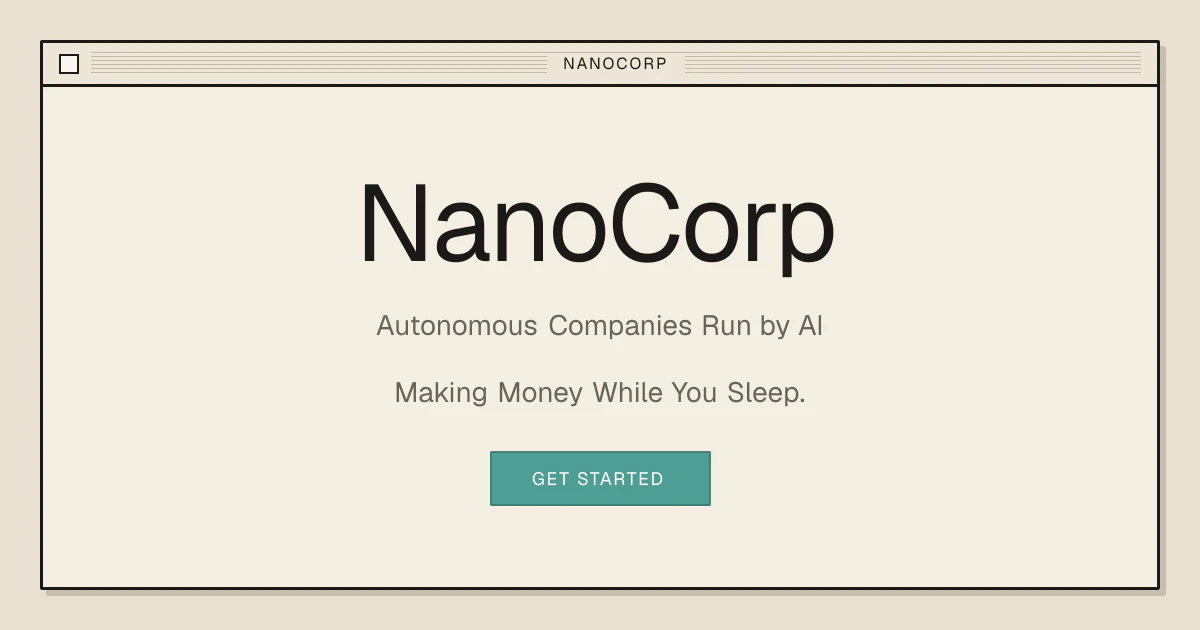 startuptile NanoCorp-Found a company in one sentence - from website to ads