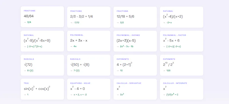 Simplify Calculator screenshot 1