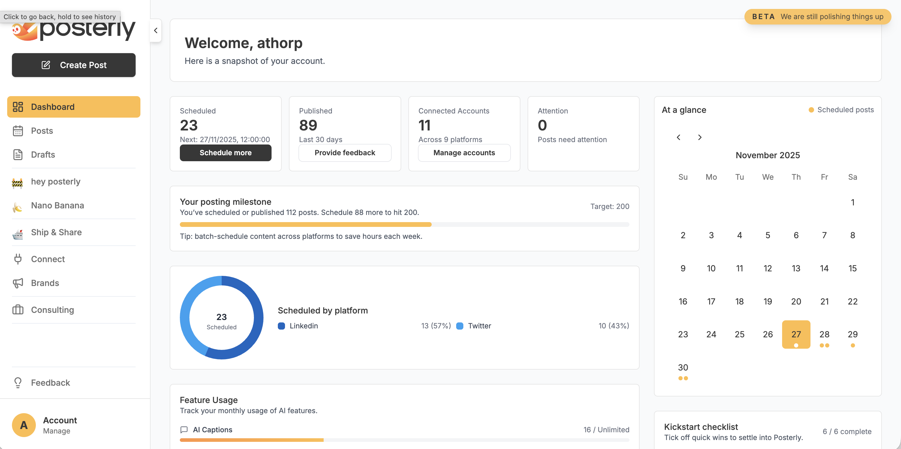 Posterly - AI-Powered Social Media Tool gallery image