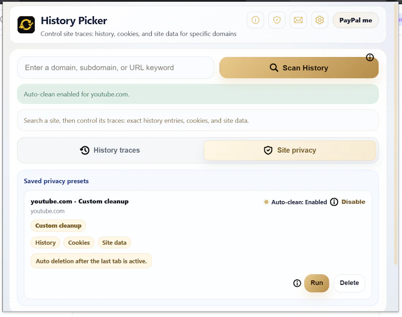 History Picker screenshot 2