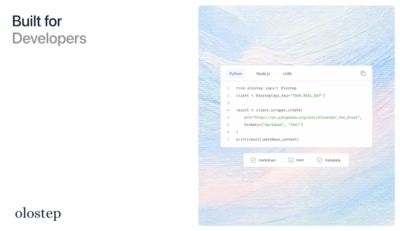 Olostep screenshot 5