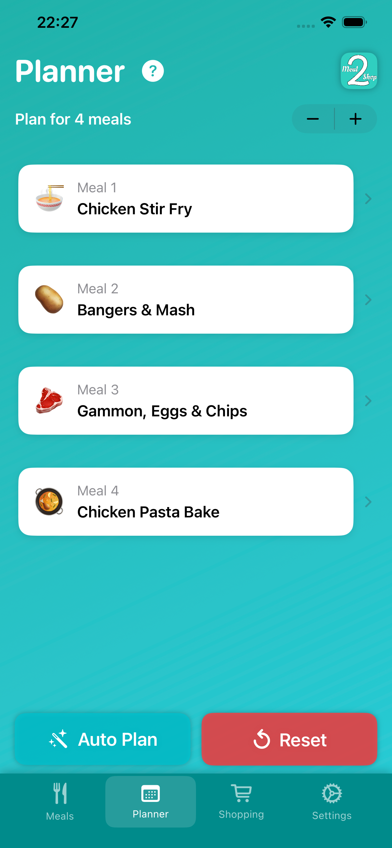 Meal2Shop - Screenshot 2 showing product features and functionality