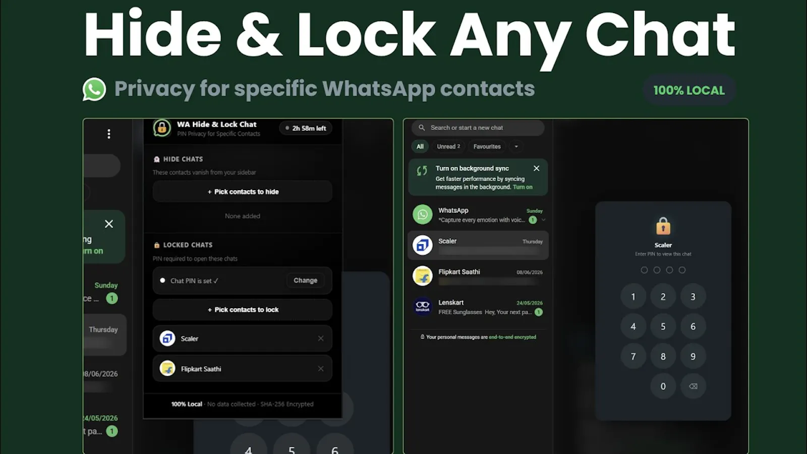 WhatsApp Hide & Lock Chats  screenshot 1 (video preview)