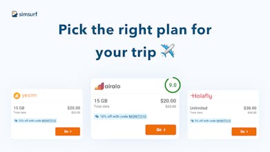 Simsurf - Compare eSIMs for cheaper data gallery image