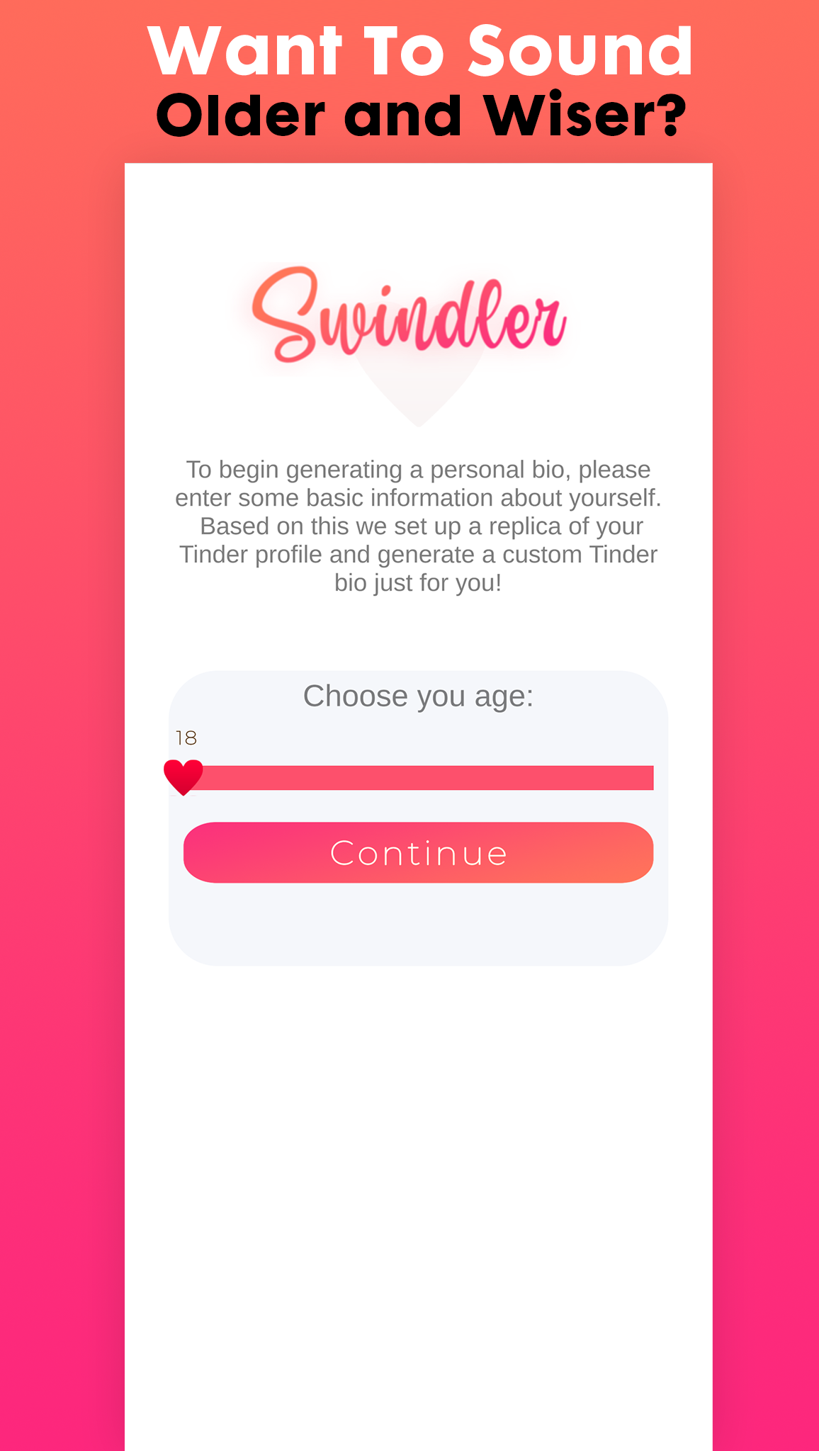 Swindler: create.tinder.bio con AI - Genera una bio di Tinder personalizzata in pochi secondi usando AI. media 4