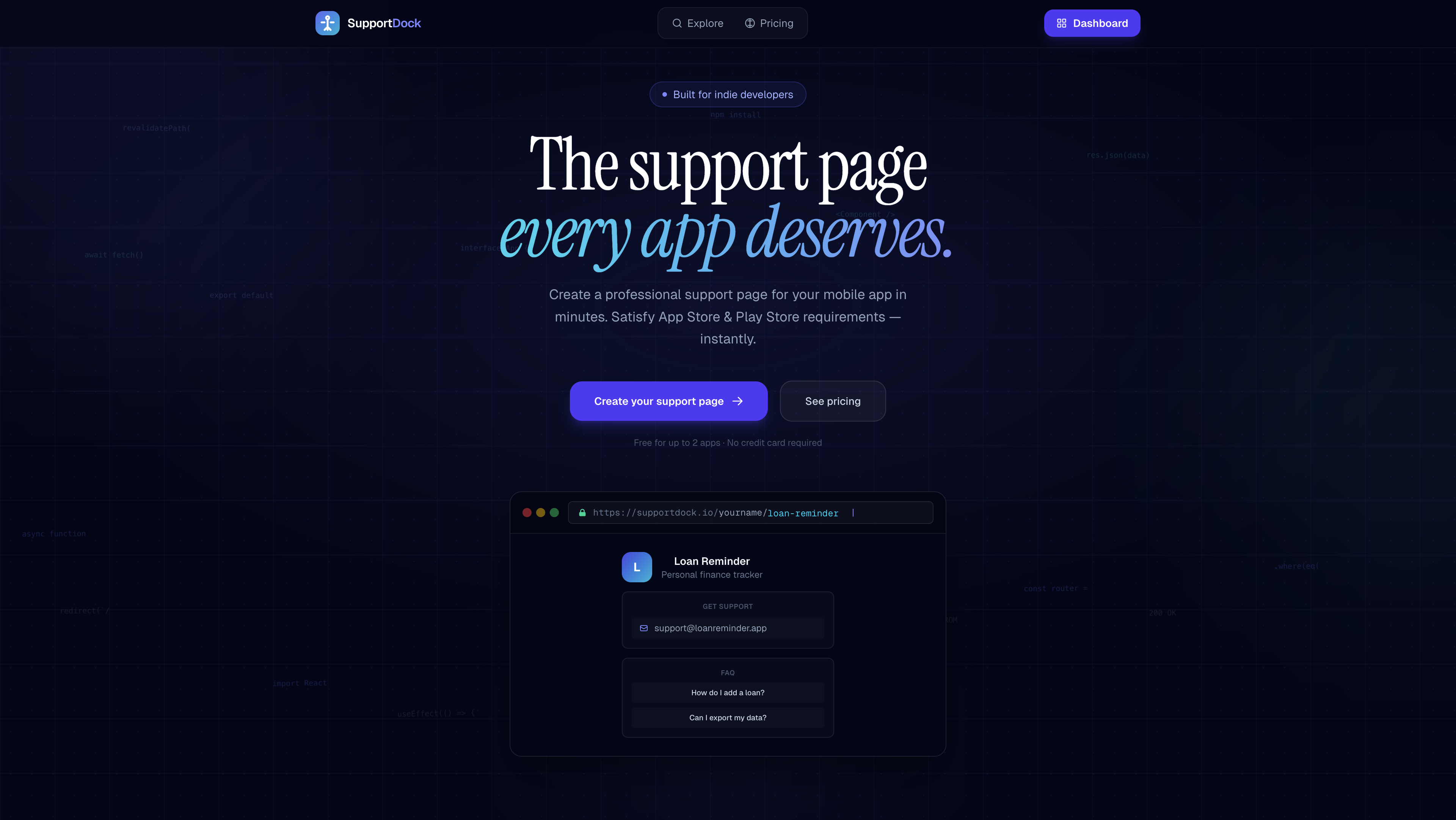 SupportDock gallery image