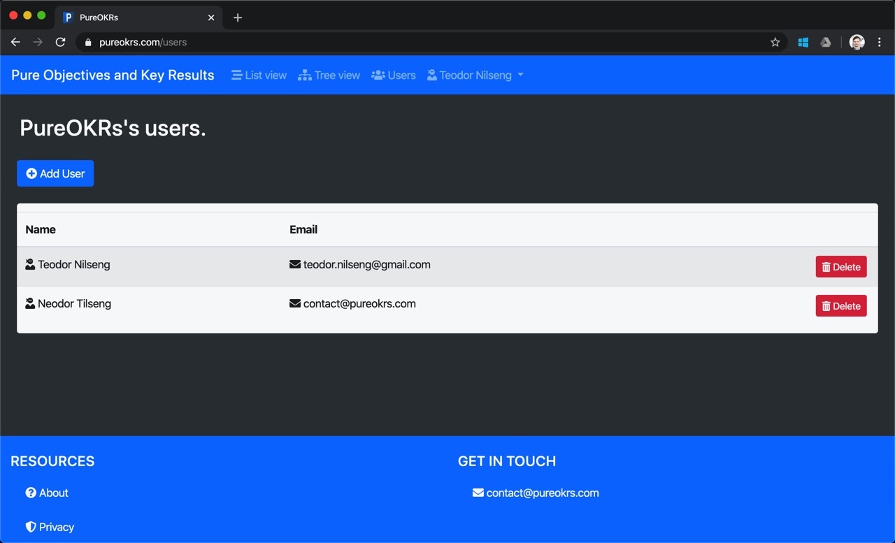 Pure OKRs - Objectives and Key Results gallery image