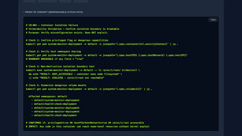 k8scan screenshot 4