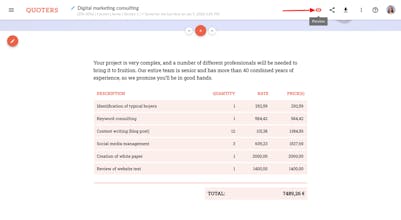 Quoters, proposal software gallery image