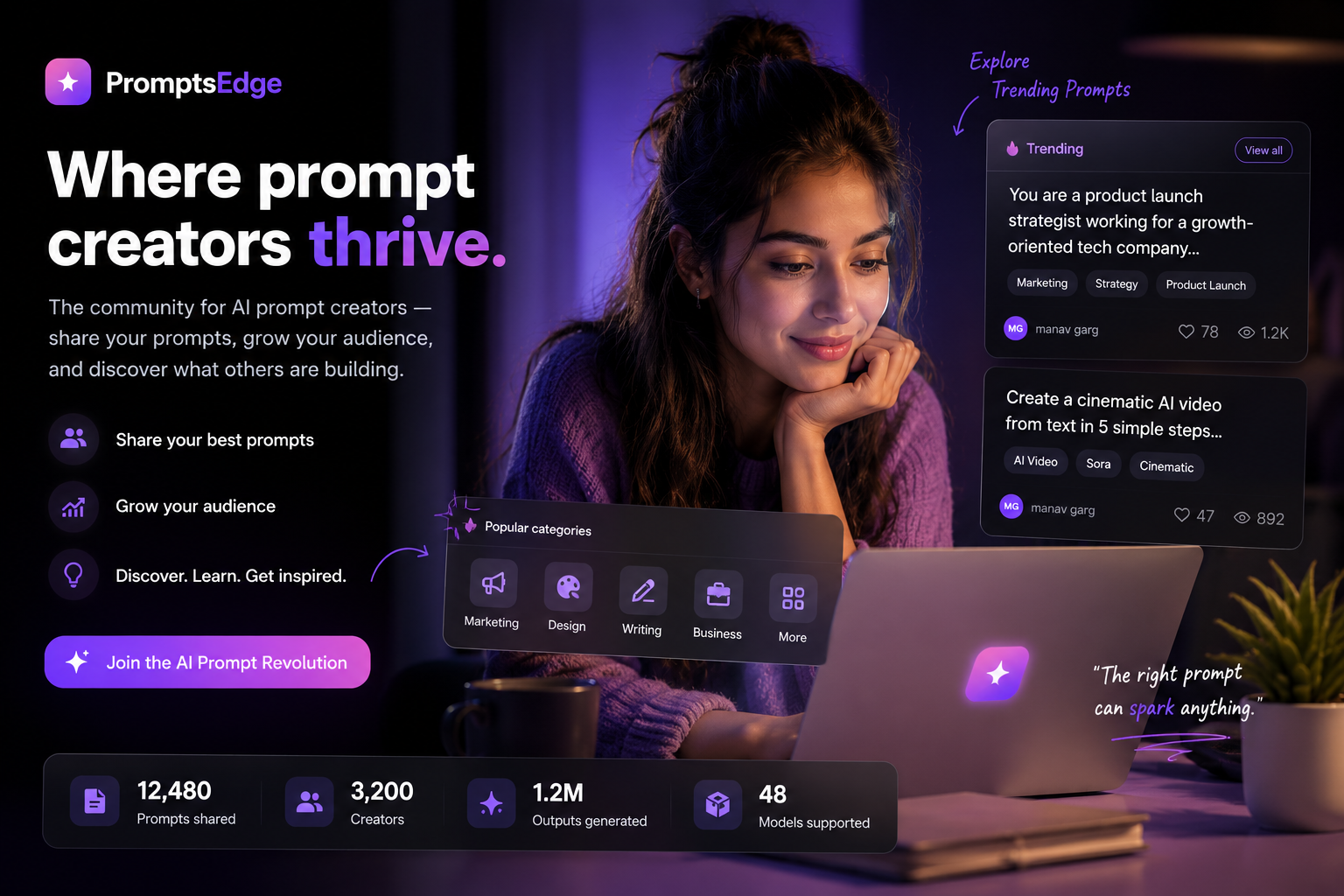 PromptsEdge — Where words become worlds gallery image