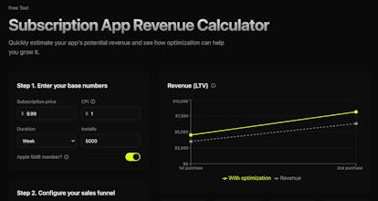 Subscription App Revenue Calculator gallery image