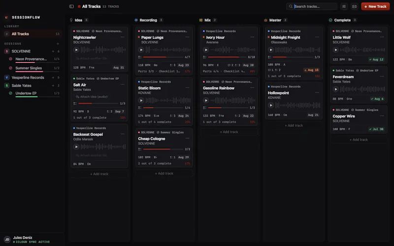 SessionFlow - Song Tracker screenshot 2