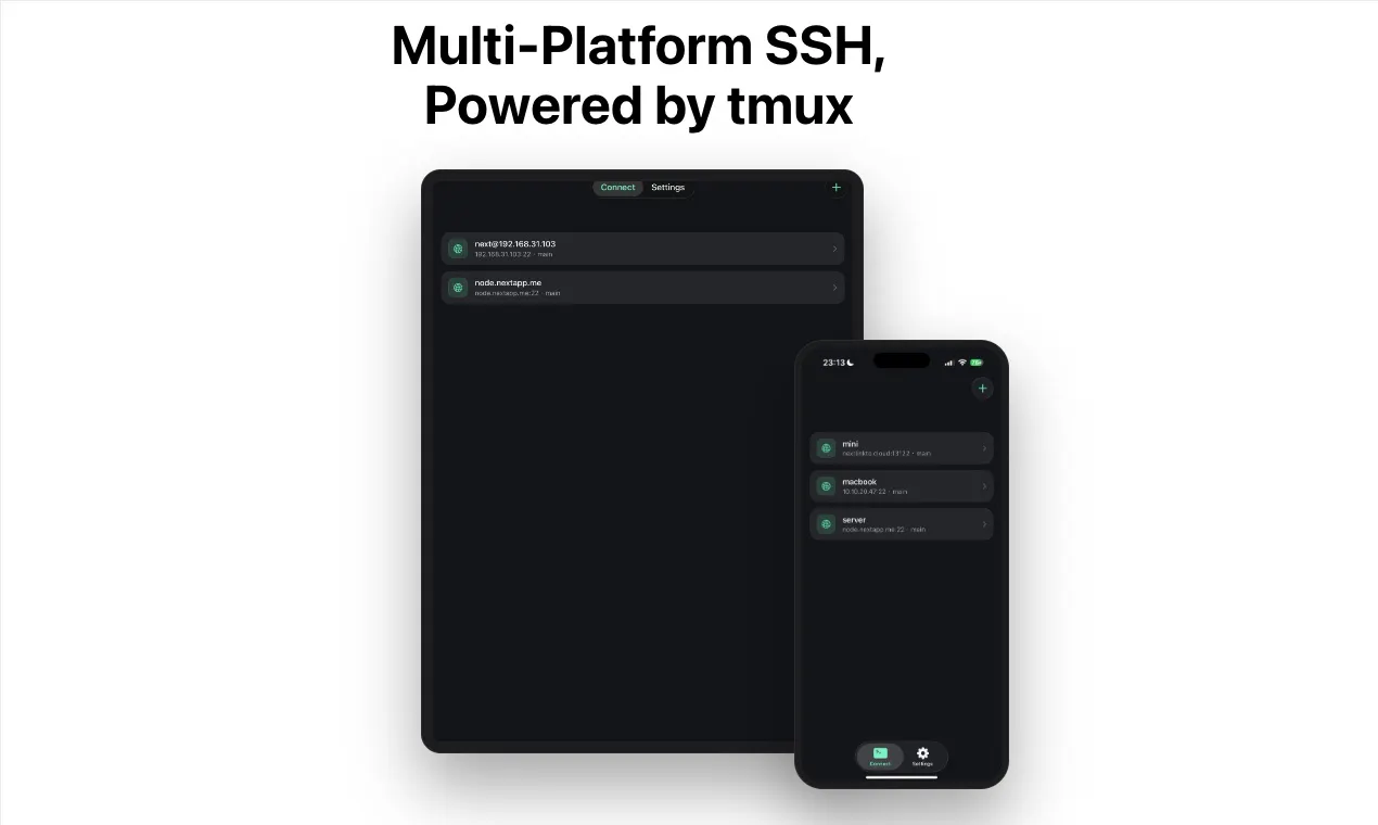 iTmux: SSH & tmux Terminal screenshot