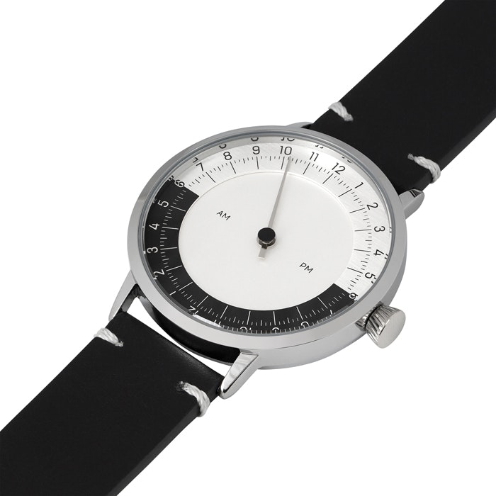 Single hand 24-hour AM/PM (double twelve) wrist watch - Noonday AA17B by Svalbard gallery image