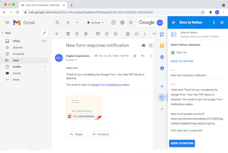 Send Gmail to Notion gallery image
