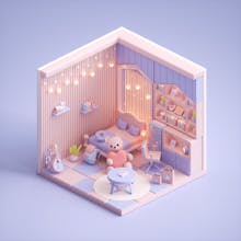 c4d and octane isometric project files gallery image