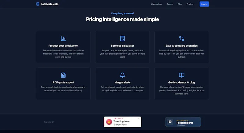 RateMate: A tool for Small Businesses screenshot 3