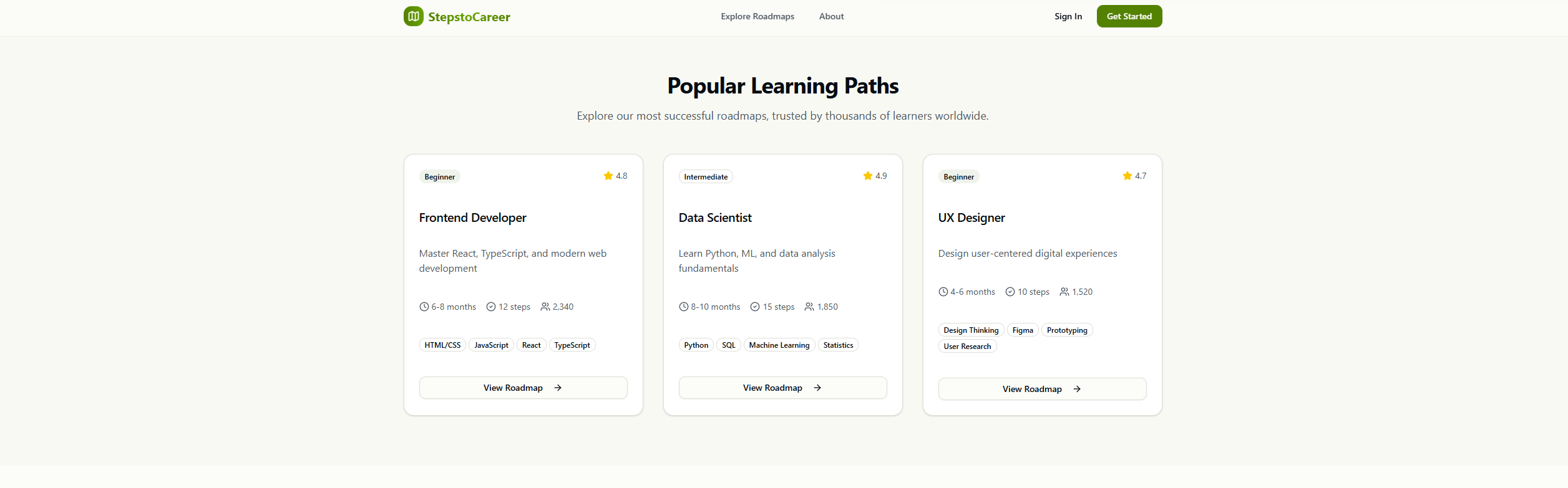 StepsToCareer - AI-powered guidance for your career journey medya 2