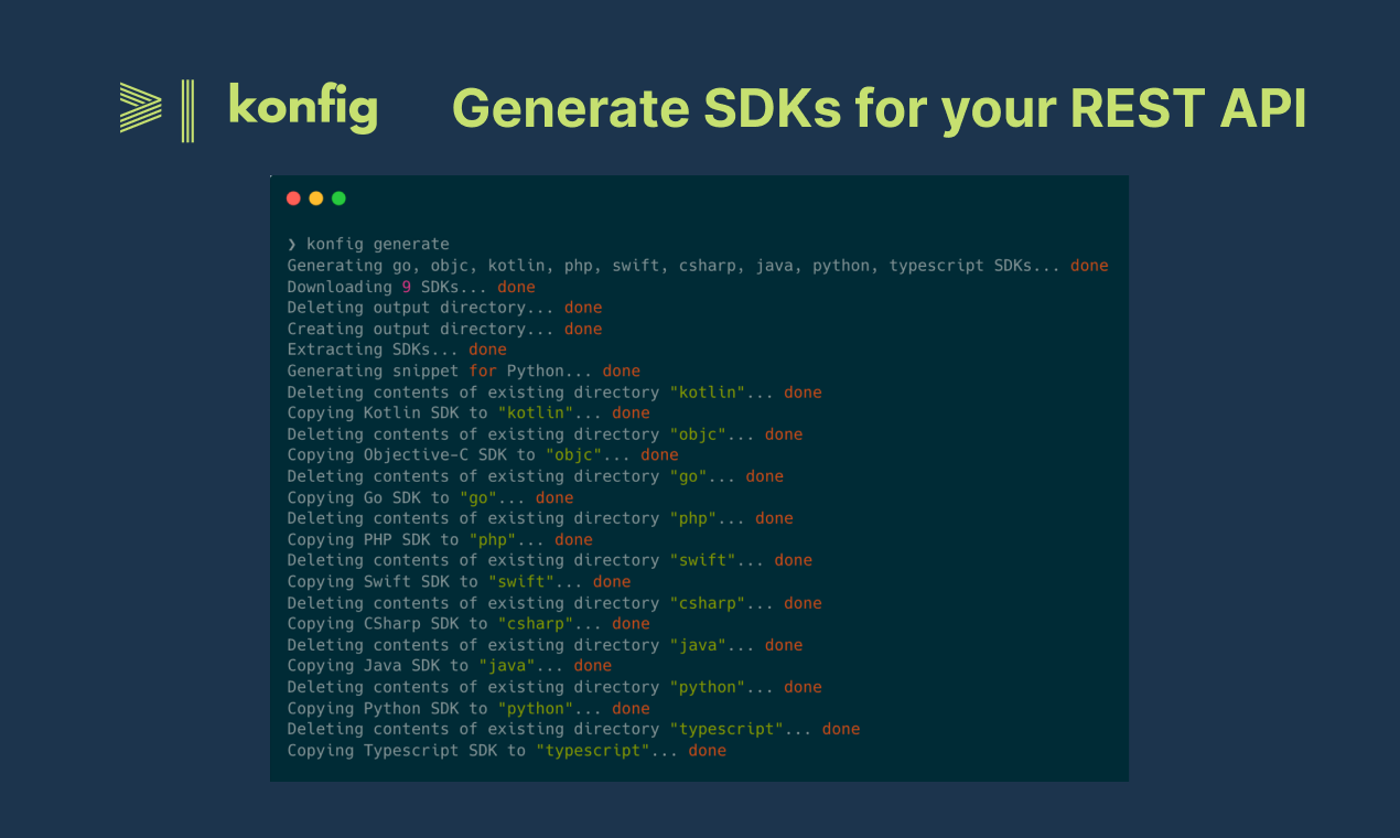 Mídia 2 de Config - Gerar SDKs para facilmente a bordo de devs externos para sua API