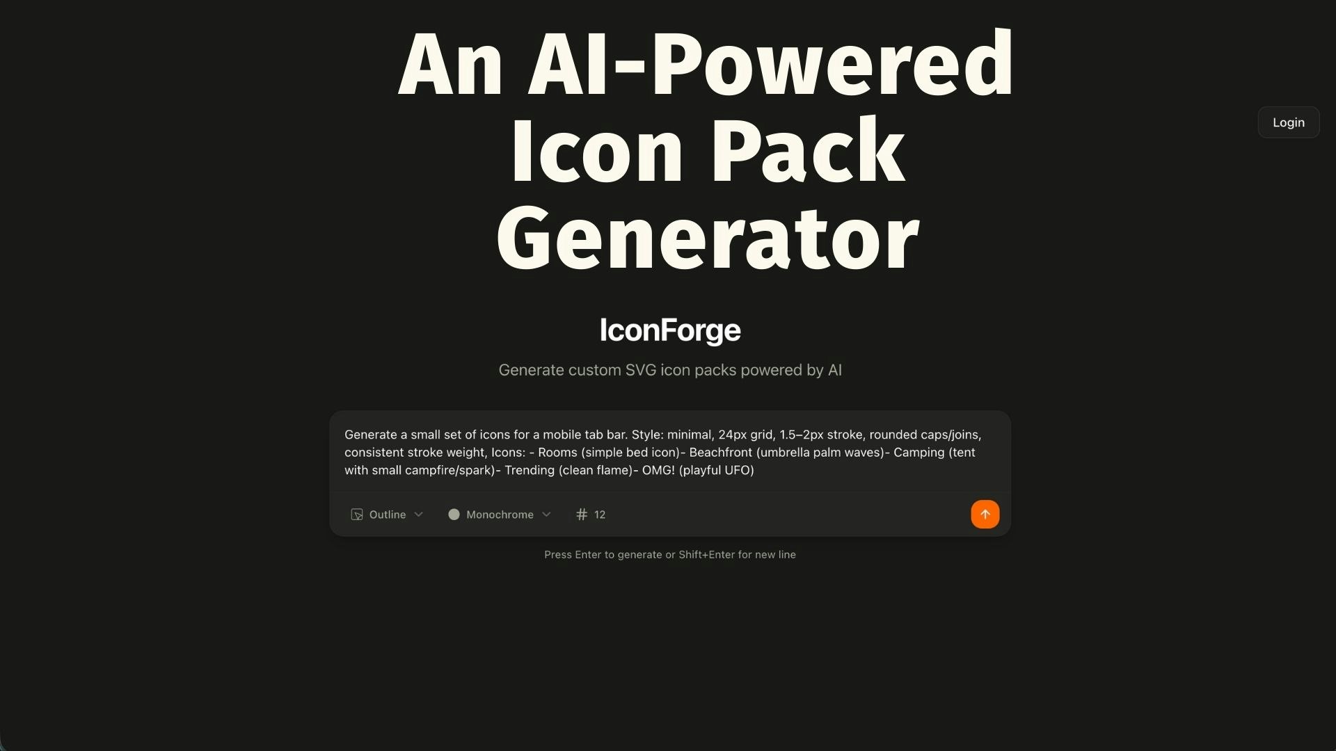 IconForge - Main product screenshot demonstrating key features and user interface