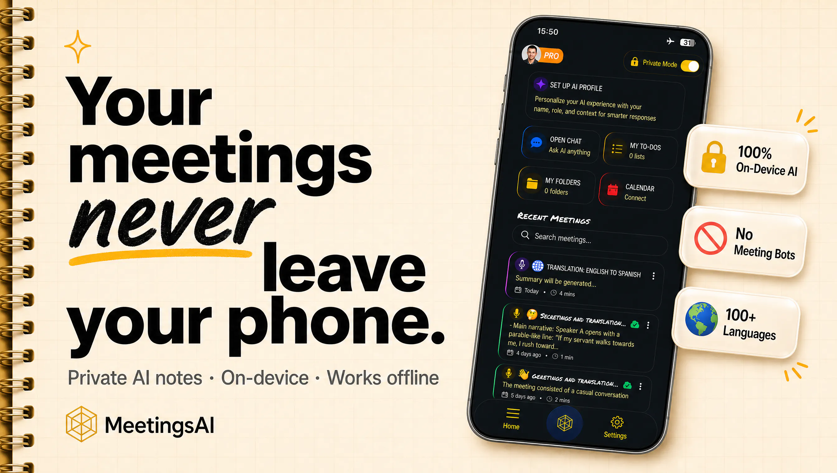 MeetingsAI: Notes & Summary screenshot 2
