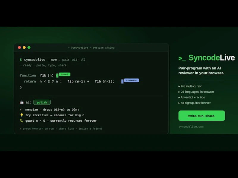 SyncodeLive screenshot 1 (video preview)